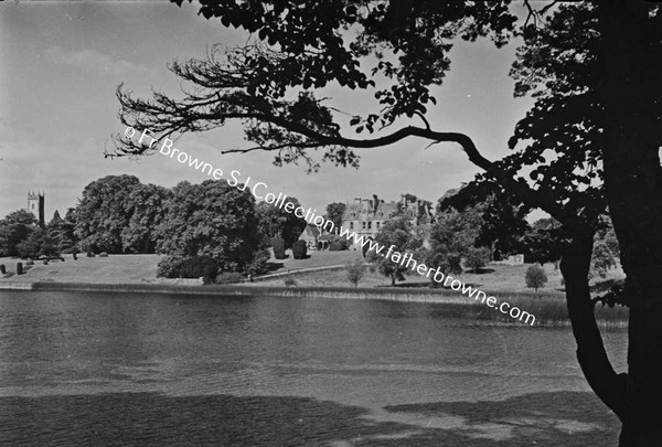 GLASLOUGH HOUSE  HOUSE FROM SOUTH SIDE OF LAKE (UNDER TREES)